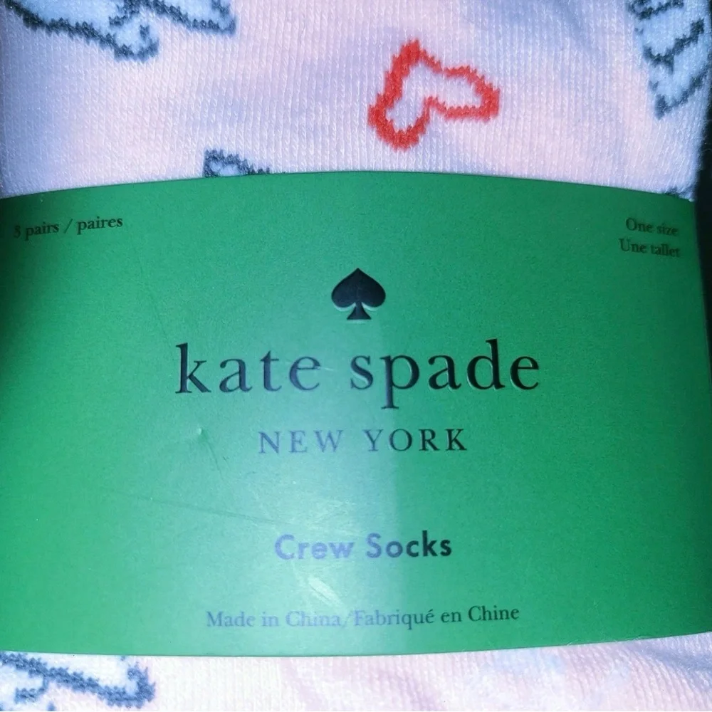 Kate Spade New York Set of 3 Crew Socks New With Tags